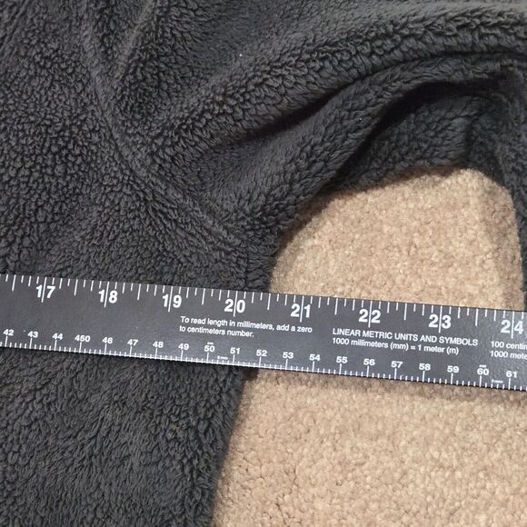 Eddie Bauer Womens Fuzzy Fleece Black Long Sleeve Full Zip Hooded Coat Jacket M - Picture 12 of 14